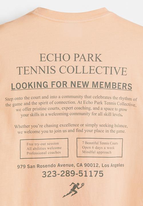 H&M - Loose fit printed t-shirt - peach pink echo park