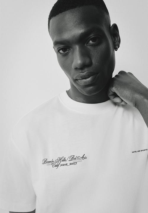 H&M - Loose fit printed t-shirt - white beverly hills