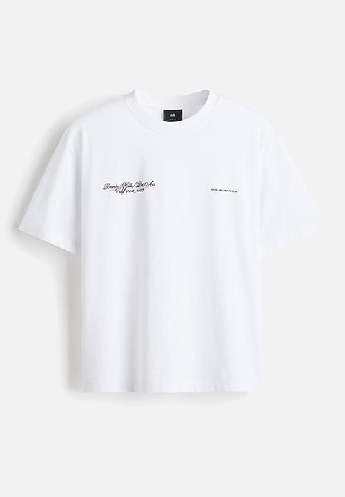 H&M - Loose fit printed t-shirt - white beverly hills