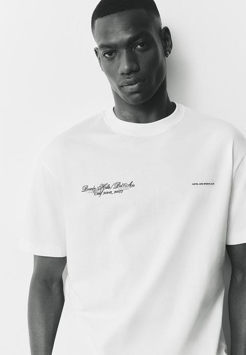 H&M - Loose fit printed t-shirt - white beverly hills