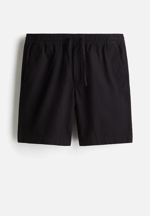 H&M - Regular fit canvas shorts - black