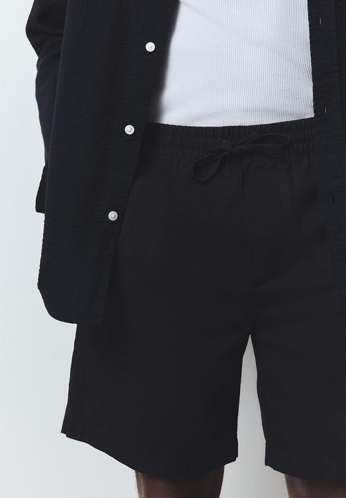 H&M - Regular fit canvas shorts - black