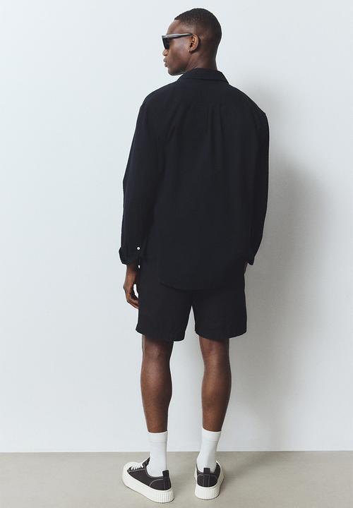 H&M - Regular fit canvas shorts - black