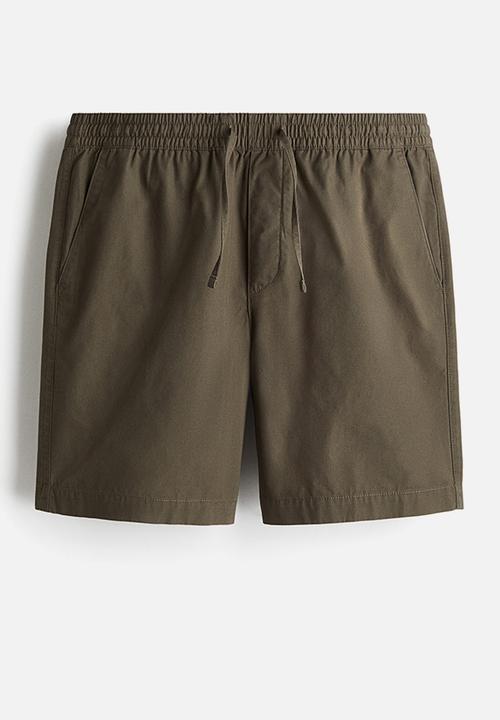 H&M - Regular fit canvas shorts - khaki green