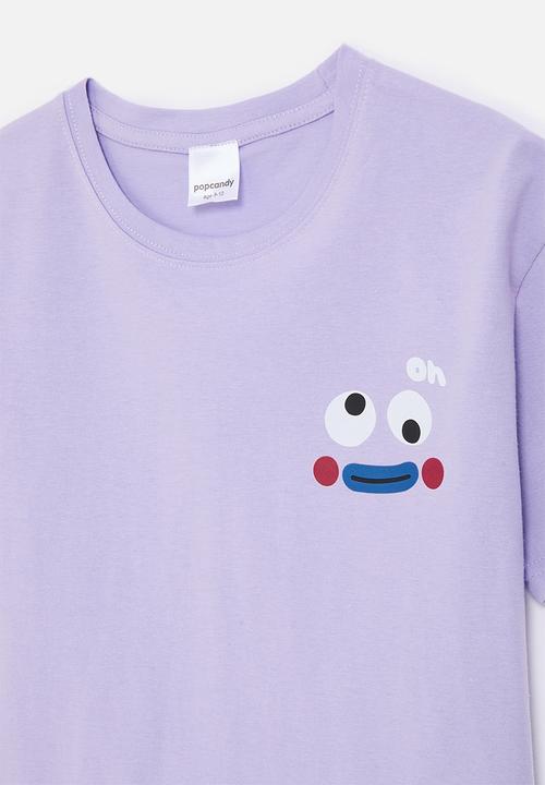 Pop Candy - Googly eyes crew neck tee - light purple