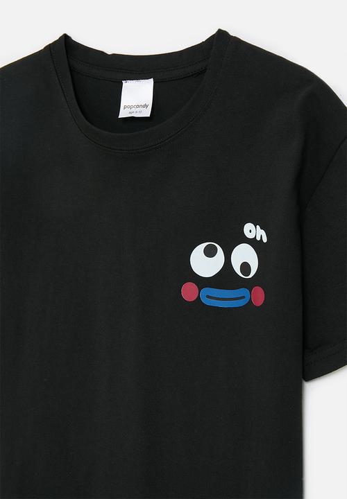 Pop Candy - Googly eyes crew neck tee - black