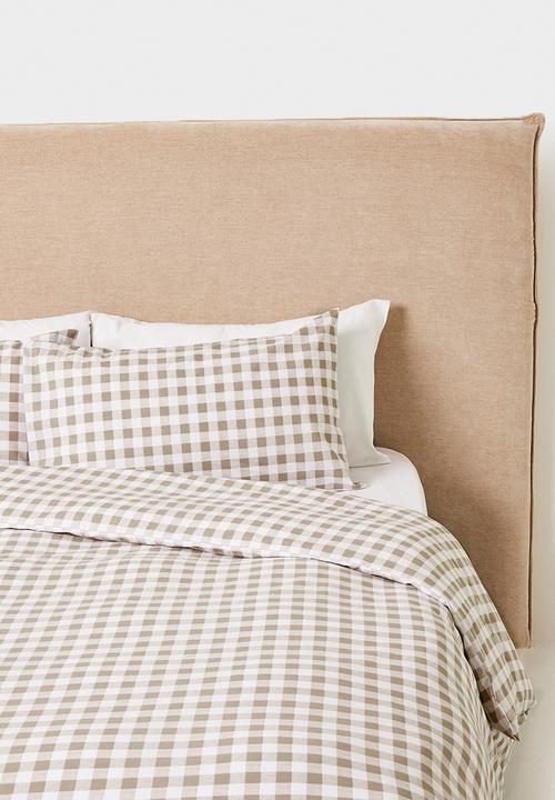 Sixth Floor - Lume Check Cotton Blend Duvet Cover Set Natural