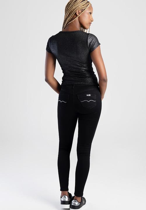 SISSY BOY - Avery Mid-Waist Basic Skinny - Black