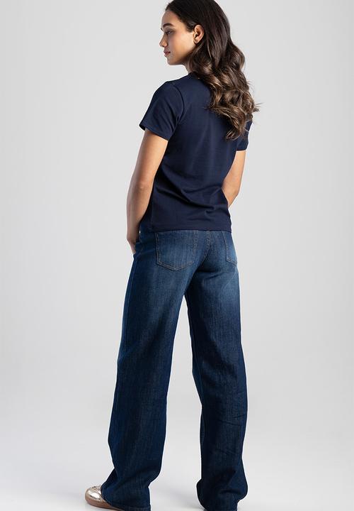 SISSY BOY - Love and Be Loved: Regular Fit Sequin And Pearl Logo Top - Blue