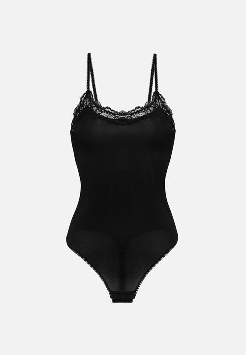 DORINA - Origins-shiny micro bodysuit - black