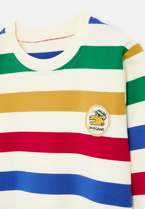 Pop Candy - Colourblock stripe sweatshirt - multi