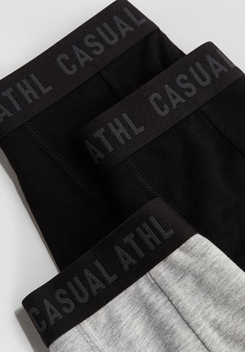 H&M - 5-Pack trunks - black & grey marl 