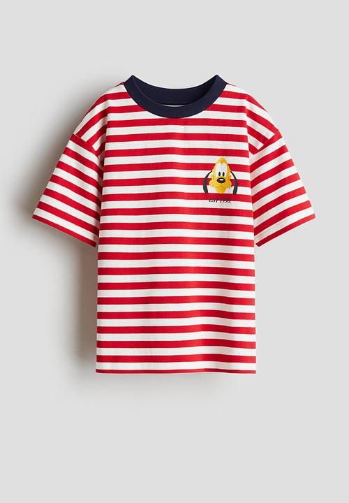H&M - Oversized printed t-shirt -red pluto