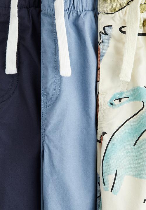 H&M - 3-Pack cotton shorts - light yellow dinosaurs