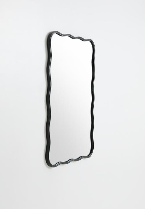 Sixth Floor - Iron Wavy Mirror - Black