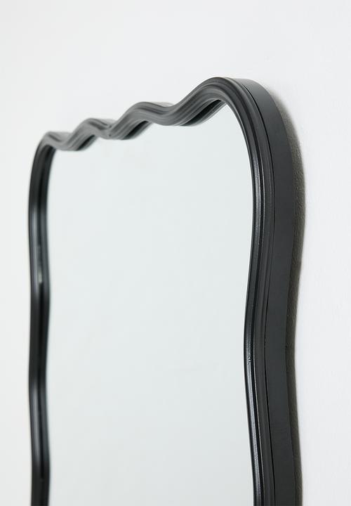Sixth Floor - Iron Wavy Mirror - Black