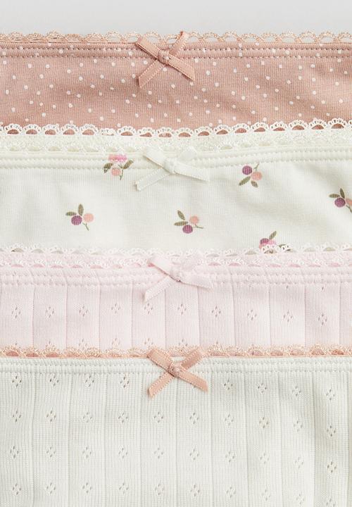 H&M - 5-Pack cotton briefs - cream floral 