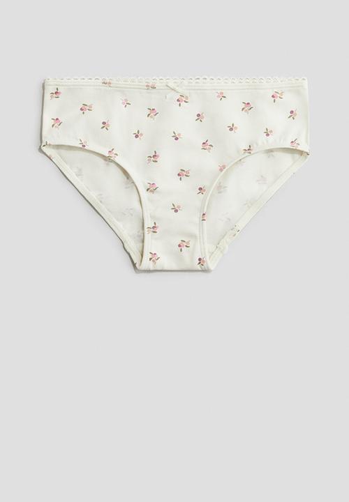 H&M - 5-Pack cotton briefs - cream floral 
