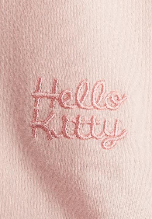 H&M - Print-motif cotton t-shirt - light pink hello kitty