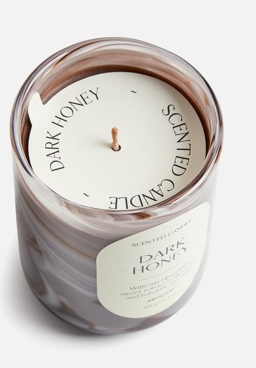 H&M - Scented candle in glass holder - dark honey