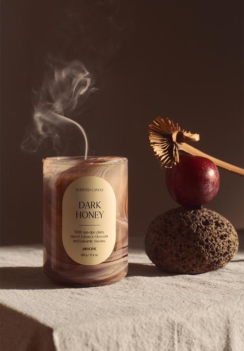 H&M - Scented candle in glass holder - dark honey