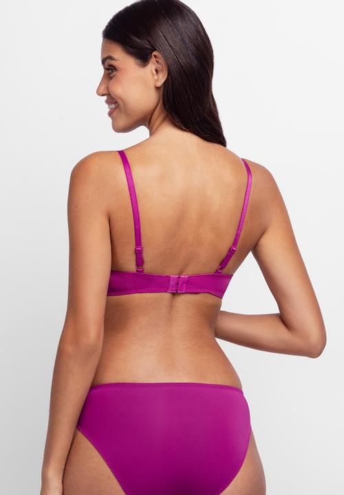 DORINA - Angie 2 pack push up plunge - black & fuchsia