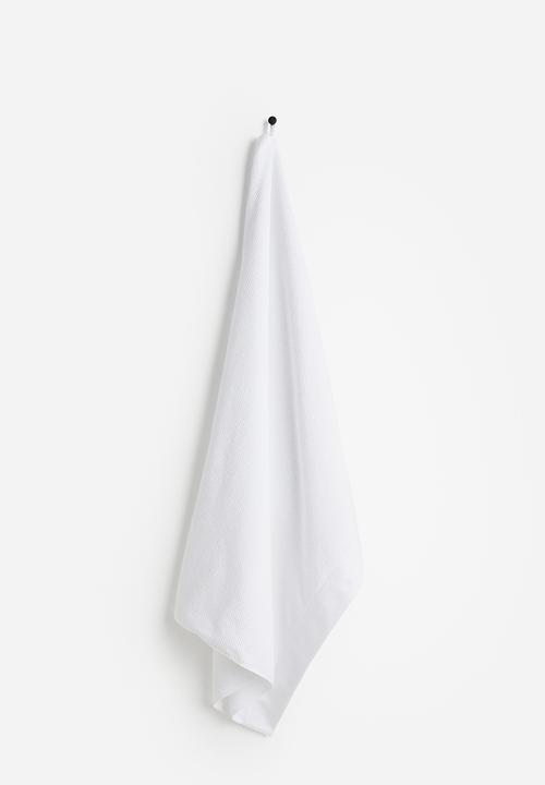 H&M - Cotton terry bath sheet - white