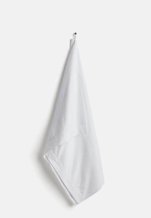 H&M - Cotton terry bath sheet - white