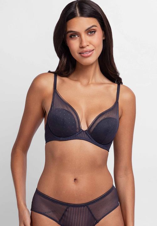 DORINA - Madison 2 pack plunge bras - green & grey 
