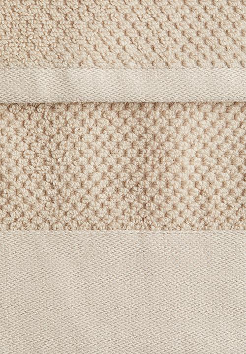 H&M - Cotton terry bath sheet - light beige 