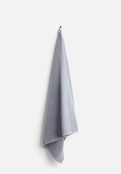 H&M - Cotton terry bath sheet -  light dusty blue