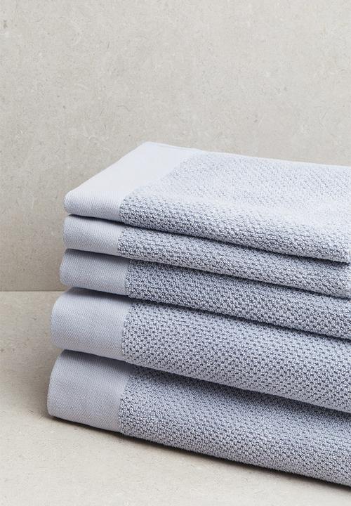 H&M - Cotton terry bath sheet -  light dusty blue