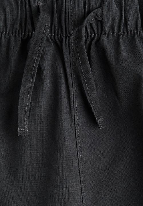 H&M - Barrel-leg cotton trousers - dark grey