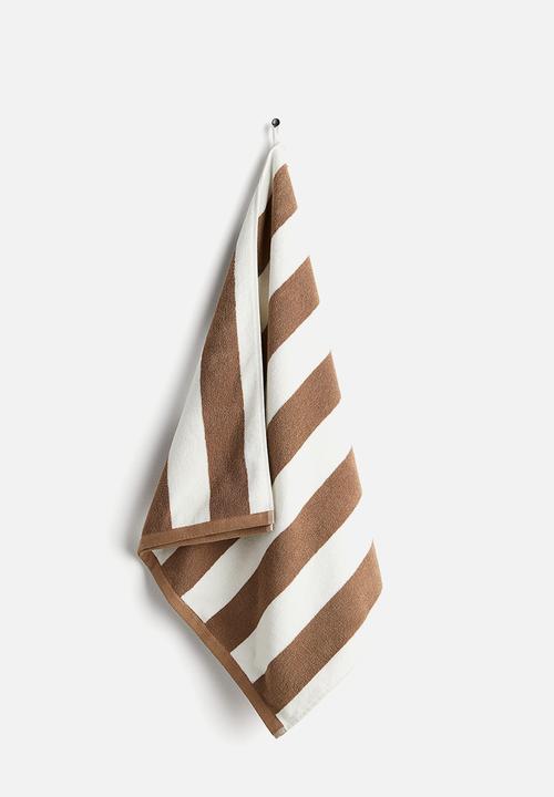 H&M - Bath towel -  brown/striped