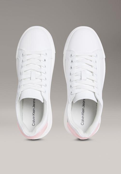 Calvin Klein - Chunky Cupsole Leather - Bright White/Sweet Pink