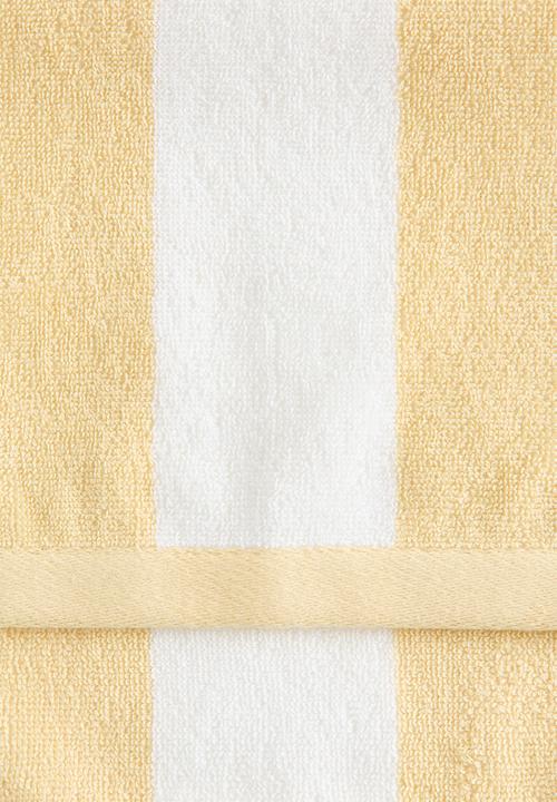 H&M - Bath towel - light yellow/striped