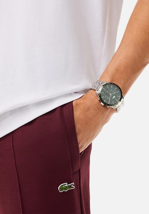 Lacoste - 42mm Boston green dial ss bracelet - silver