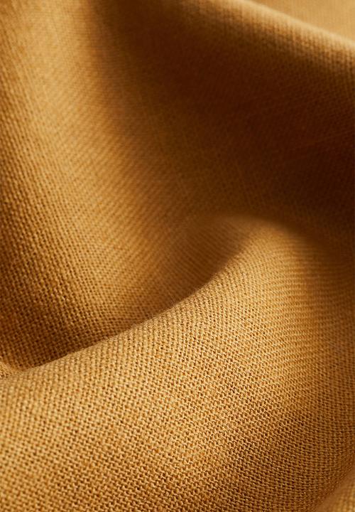 H&M - Linen-blend cushion cover - mustard yellow