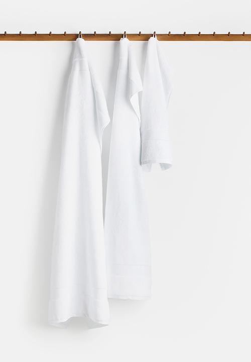 H&M - Soft terry bath sheet - white