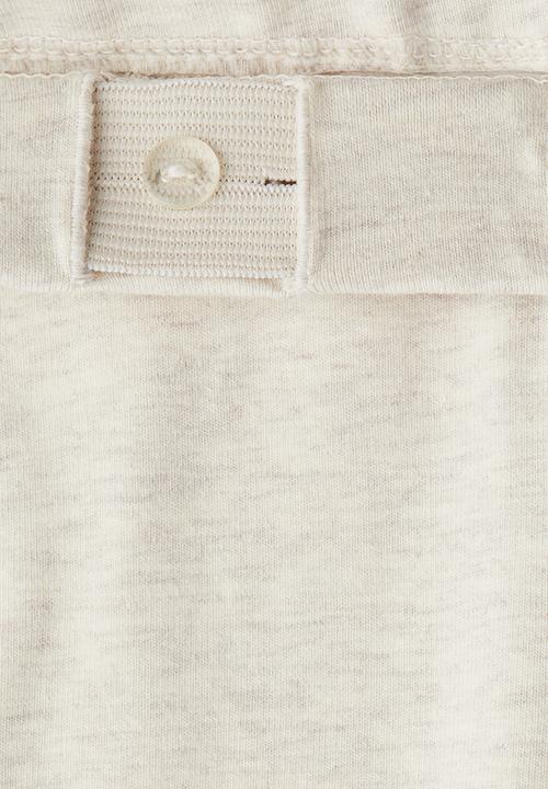H&M - Flared leggings - light beige marl 