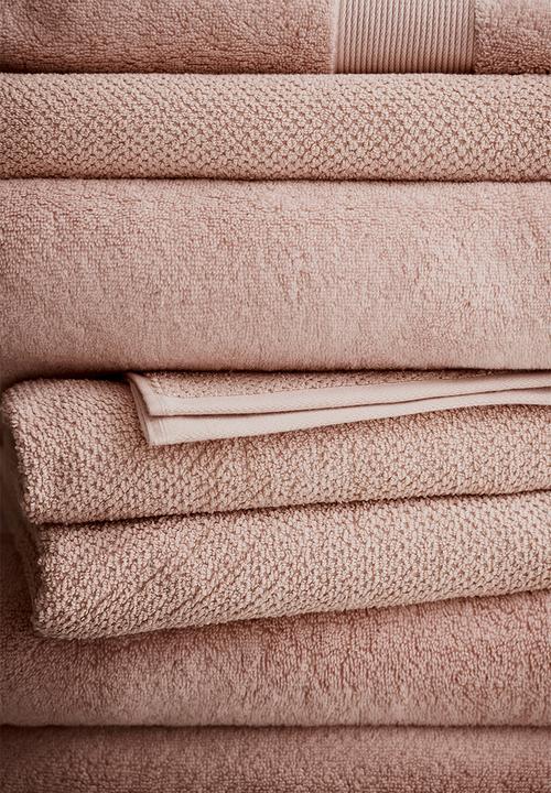 H&M - Soft terry bath sheet - pink