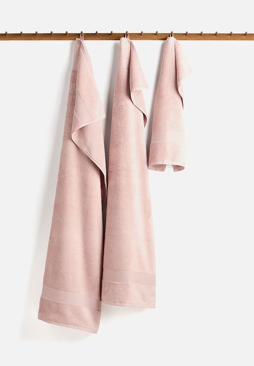 H&M - Soft terry bath sheet - pink