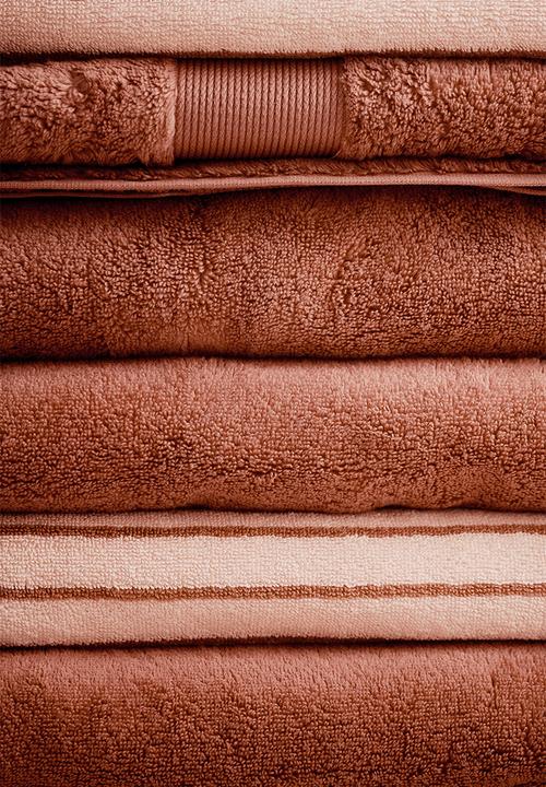 H&M - Soft terry bath sheet - red,orange