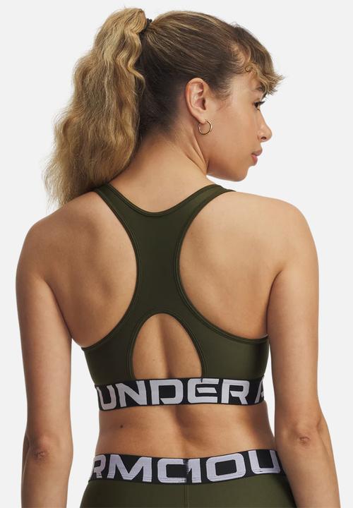 Under Armour - UA Mid Branded Sports Bra - Dark Green