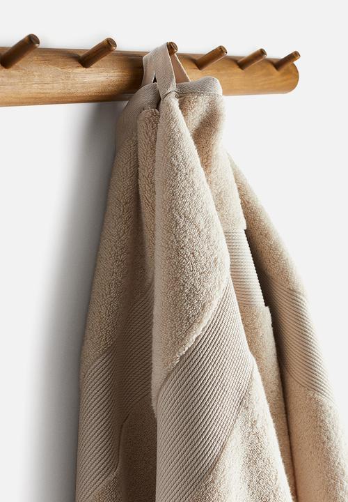 H&M - Soft terry bath towel - light beige