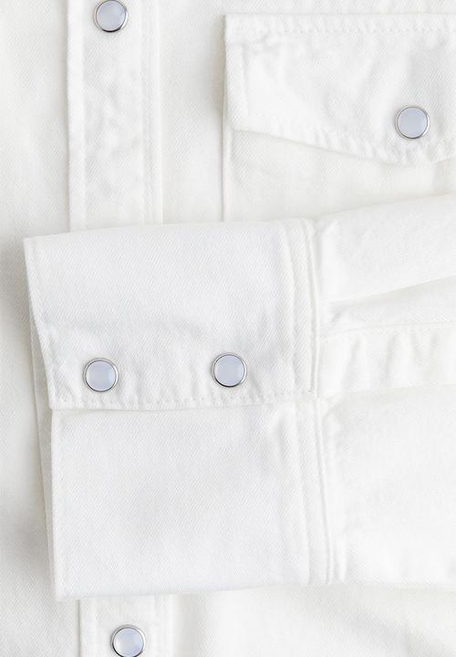 H&M - Denim shirt - white