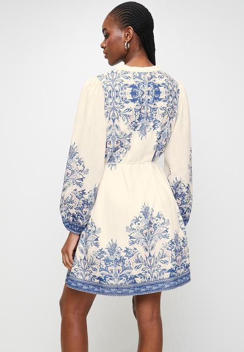 Blue paisley dress - Navy Paisley