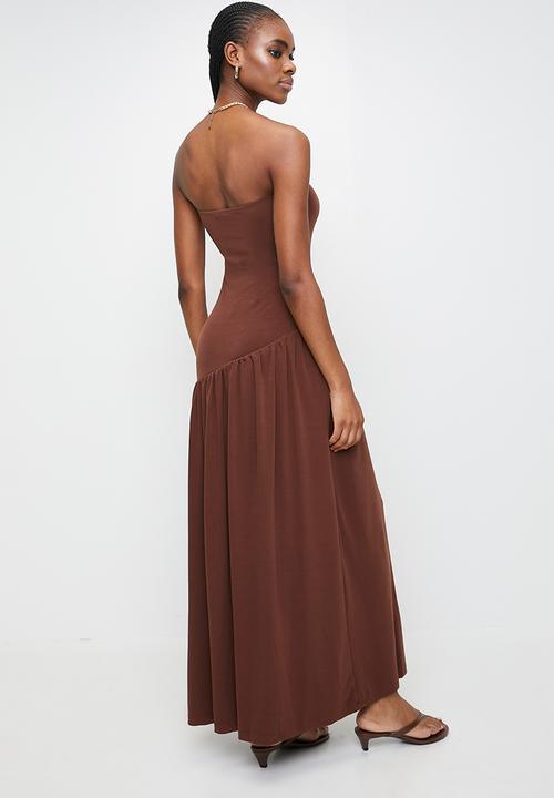 MILLA - Choc combo dress - brown