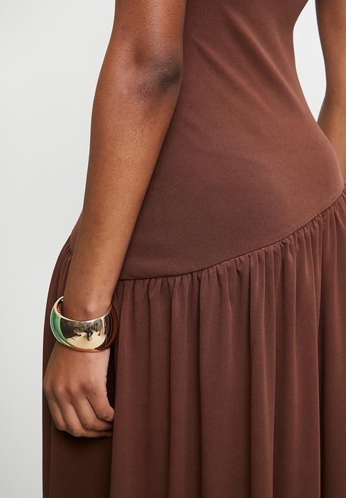 MILLA - Choc combo dress - brown