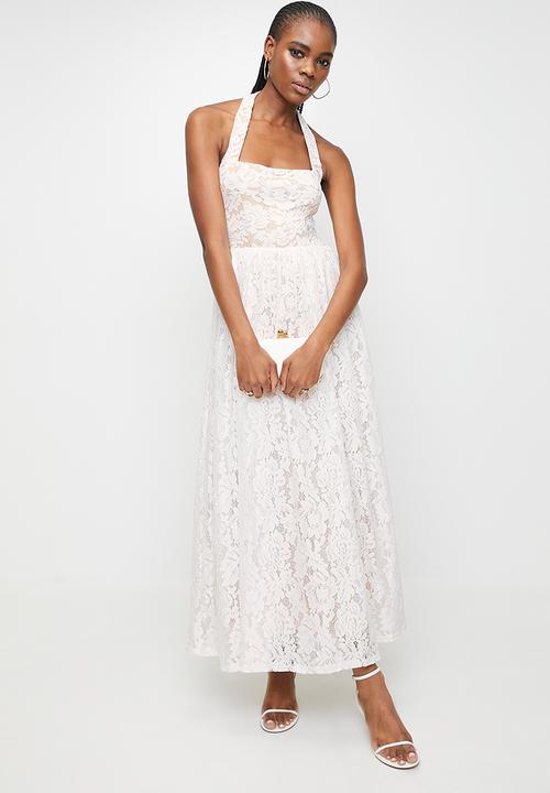 MILLA - White lace dress - ecru
